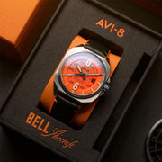 AVI-8 Bell X-1 Machbuster Automatic Orange Dial #AV-4115-02