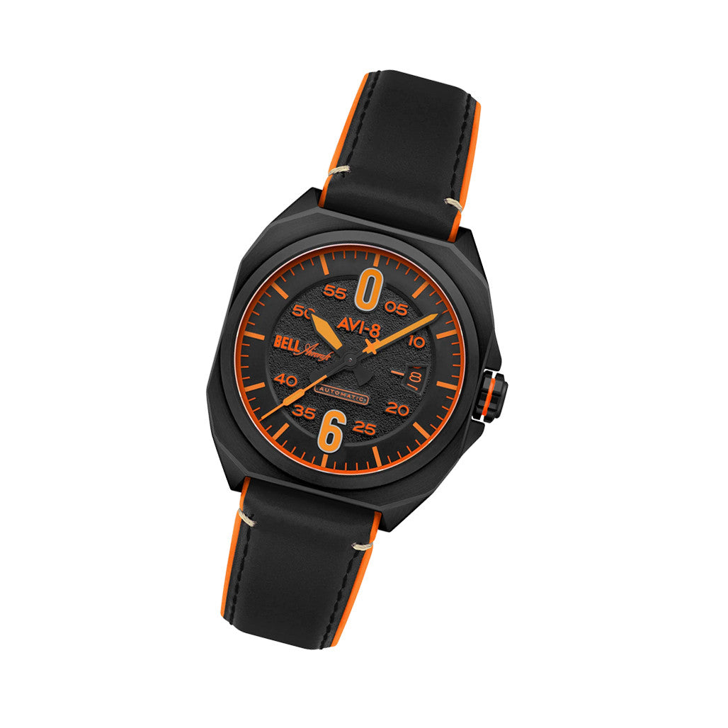 アラーム AVI-8 Bell X-1 Machbuster Automatic Jet Black Dial #AV-4115-04