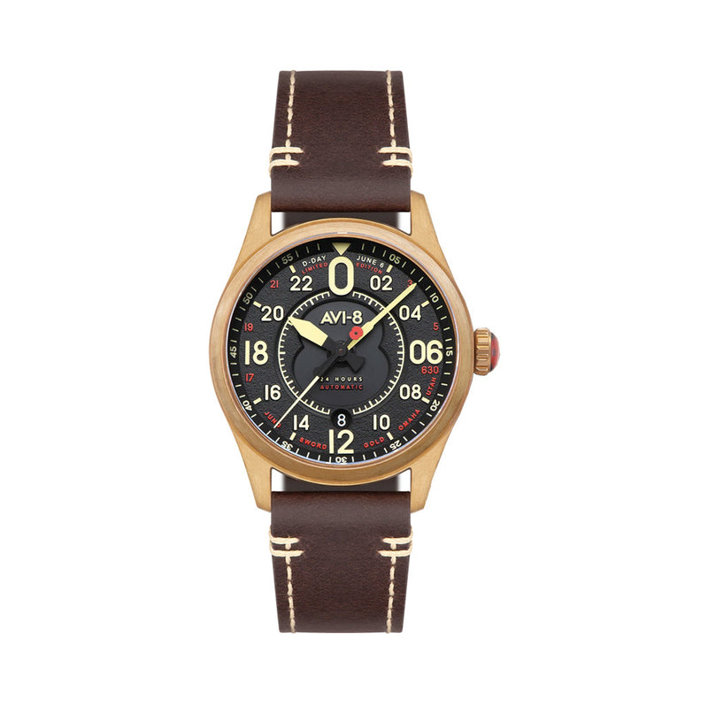 AVI-8 Spitfire D-Day 80 Royal British Legion 24 Hour Automatic Bronze LE #AV-4116-RBL-01