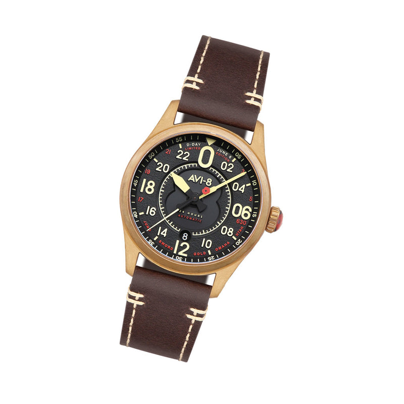 AVI-8 Spitfire D-Day 80 Royal British Legion 24 Hour Automatic Bronze LE #AV-4116-RBL-01