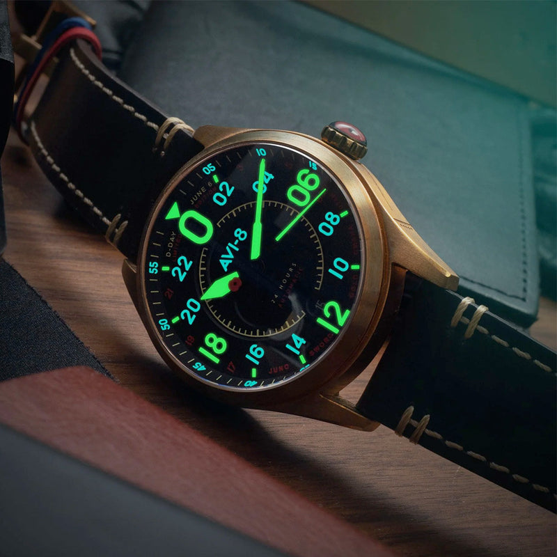 AVI-8 Spitfire D-Day 80 Royal British Legion 24 Hour Automatic Bronze LE #AV-4116-RBL-01