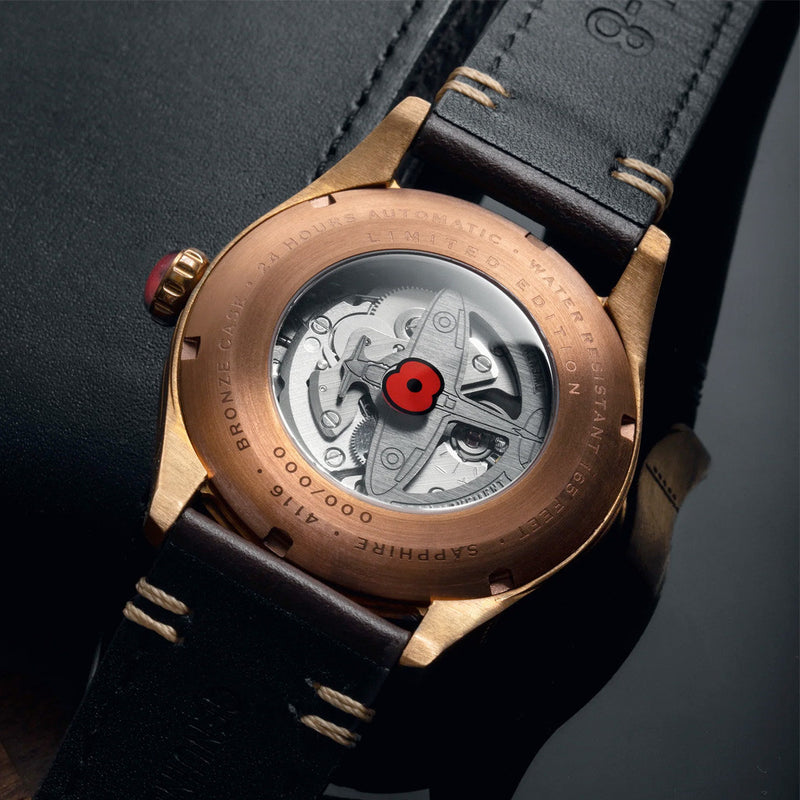 AVI-8 Spitfire D-Day 80 Royal British Legion 24 Hour Automatic Bronze LE #AV-4116-RBL-01