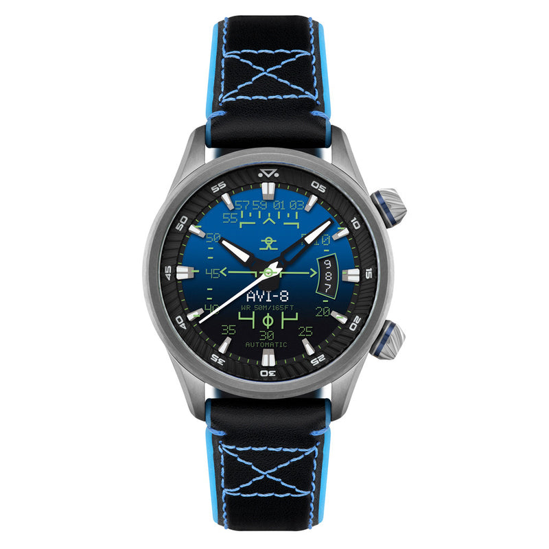 AVI-8 Hawker Harrier HUD Automatic with Gradient Blue Dial #AV-4117-01