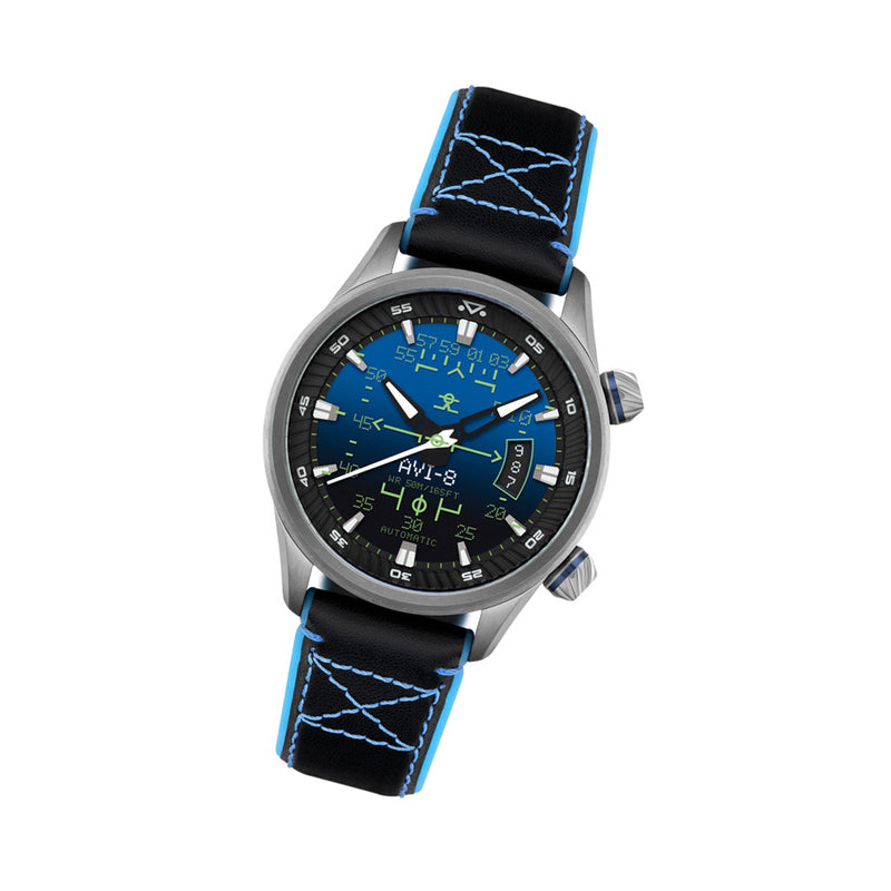 AVI-8 Hawker Harrier HUD Automatic with Gradient Blue Dial #AV-4117-01
