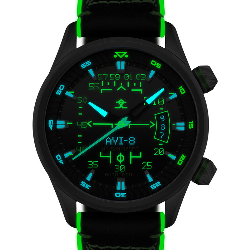 AVI-8 Hawker Harrier HUD Automatic with Gradient Black Dial #AV-4117-02