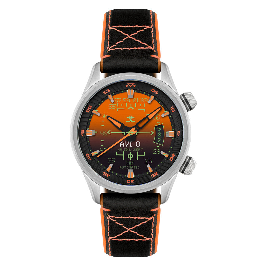 AVI-8 Hawker Harrier HUD Automatic with Gradient Orange Dial #AV