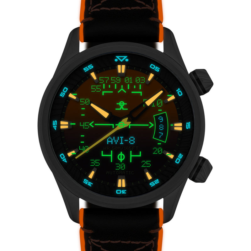 AVI-8 Hawker Harrier HUD Automatic with Gradient Orange Dial #AV-4117-03