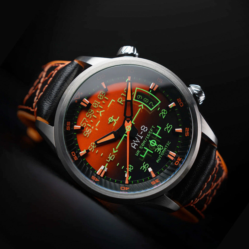 AVI-8 Hawker Harrier HUD Automatic with Gradient Orange Dial #AV