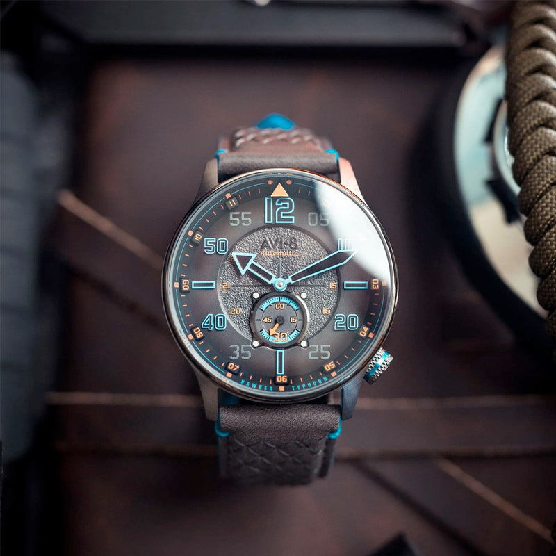 AVI-8 Hawker Typhoon Baldwin Automatic Iron Blue Dial #AV-4119-03