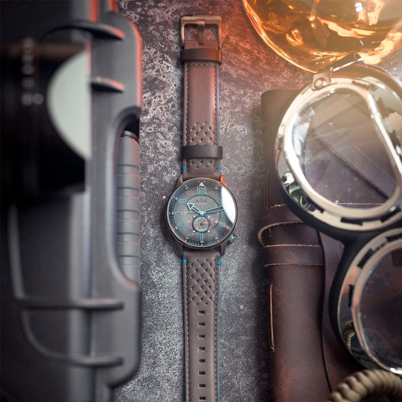 AVI-8 Hawker Typhoon Baldwin Automatic Iron Blue Dial #AV-4119-03