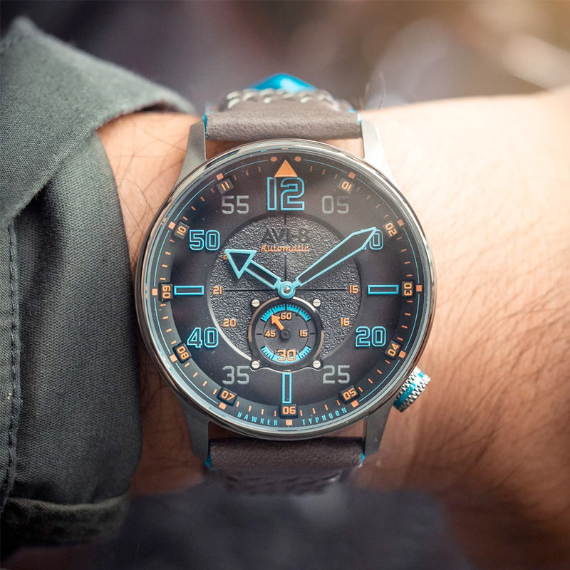AVI-8 Hawker Typhoon Baldwin Automatic Iron Blue Dial #AV-4119-03