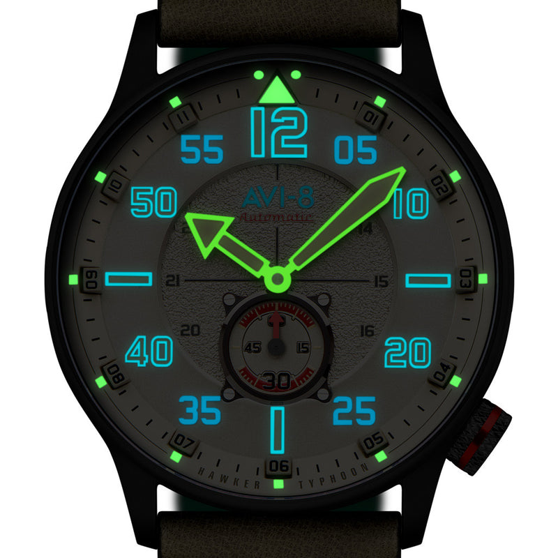 AVI-8 Hawker Typhoon Baldwin Automatic Dark Khaki Dial #AV-4119-04