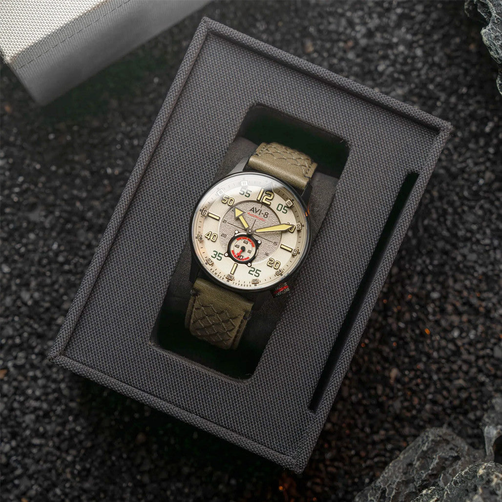 AVI-8 Hawker Typhoon Baldwin Automatic Dark Khaki Dial #AV-4119-04