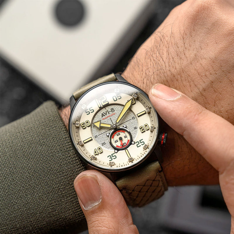 AVI-8 Hawker Typhoon Baldwin Automatic Dark Khaki Dial #AV-4119-04