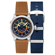 AVI-8 Flyboy Wingman Worldtimer GMT with Atlantic Blue Dial #AV-4120-01