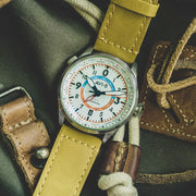 AVI-8 Flyboy Wingman Worldtimer GMT with Sand Green Dial #AV-4120-02
