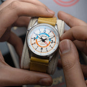 AVI-8 Flyboy Wingman Worldtimer GMT with Sand Green Dial #AV-4120-02