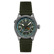 AVI-8 Flyboy Wingman Worldtimer GMT with Jungle Green Dial #AV-4120-05