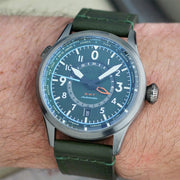 AVI-8 Flyboy Wingman Worldtimer GMT with Jungle Green Dial #AV-4120-05