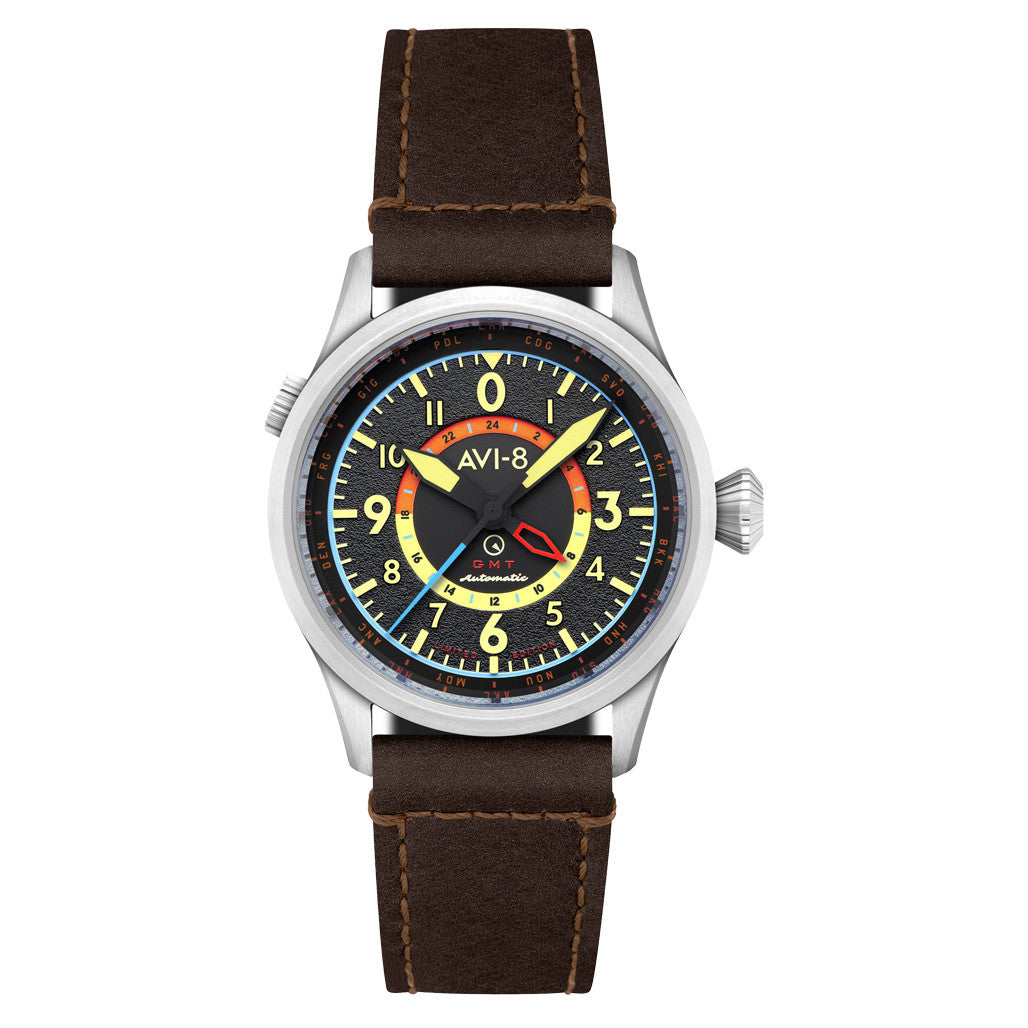 AVI-8 x Islander Limited Edition Flyboy Wingman Worldtimer GMT #AV