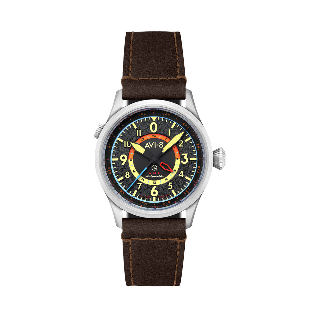 AVI-8 x Islander Limited Edition Flyboy Wingman Worldtimer GMT #AV