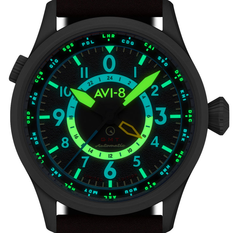 AVI-8 x Islander Limited Edition Flyboy Wingman Worldtimer GMT #AV-4120-06