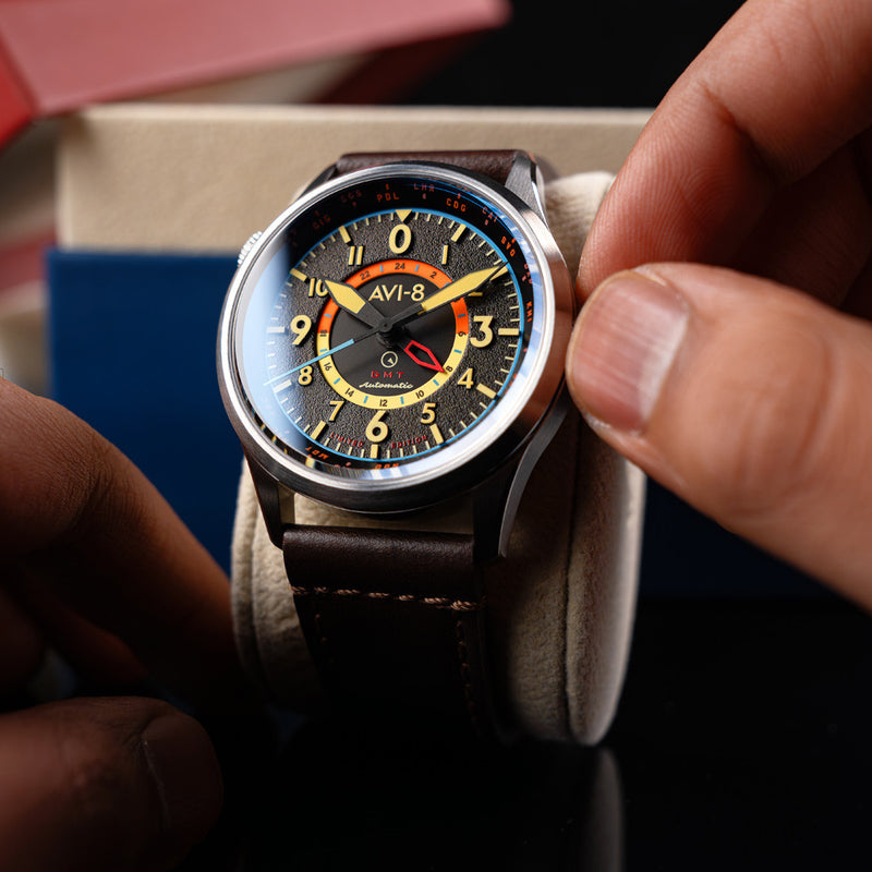 AVI-8 x Islander Limited Edition Flyboy Wingman Worldtimer GMT #AV-4120-06
