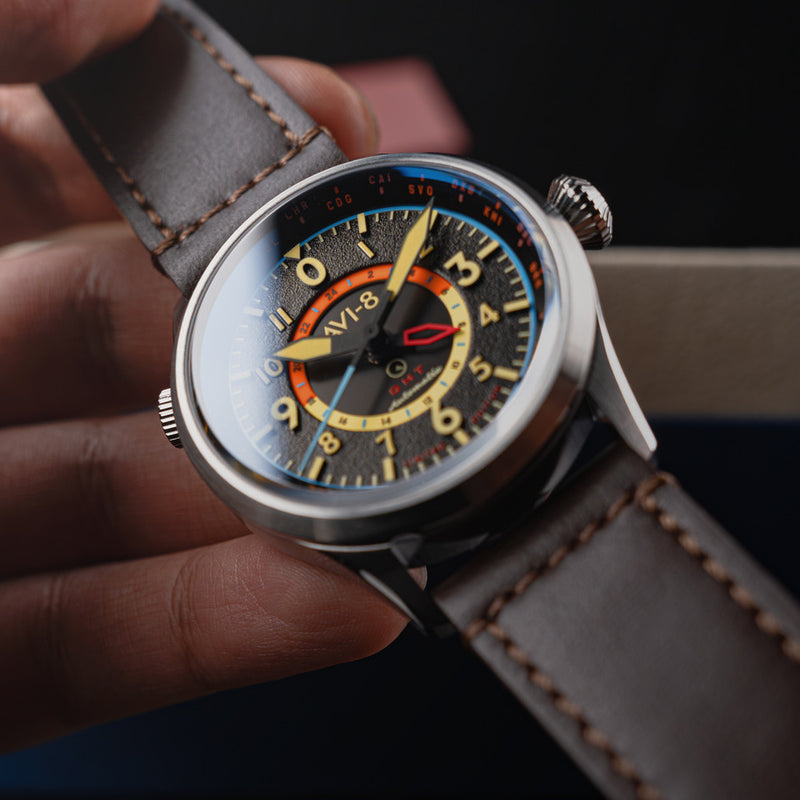 AVI-8 x Islander Limited Edition Flyboy Wingman Worldtimer GMT #AV-4120-06