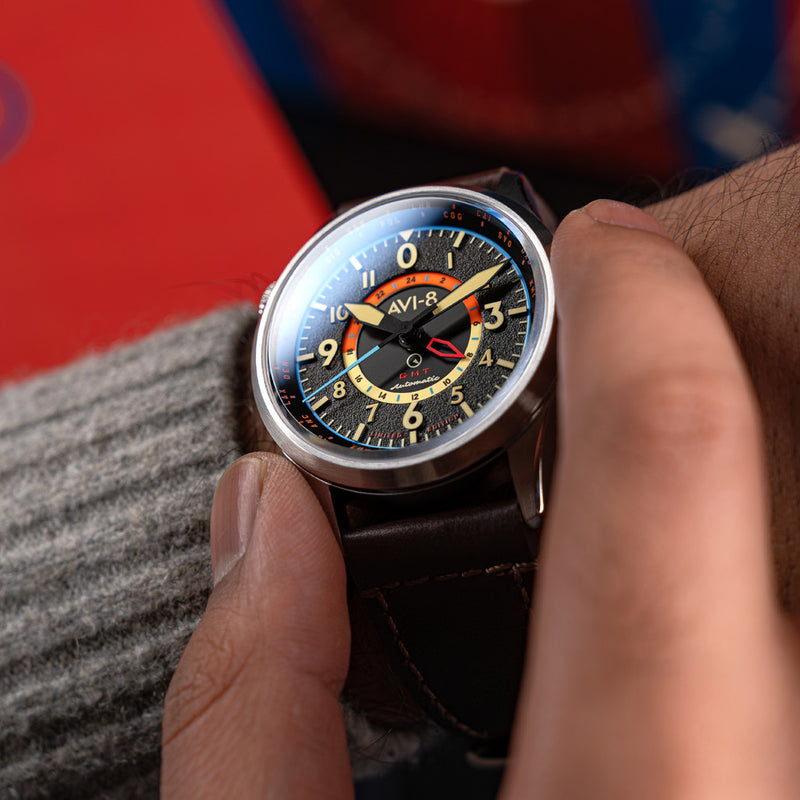 AVI-8 x Islander Limited Edition Flyboy Wingman Worldtimer GMT #AV-4120-06