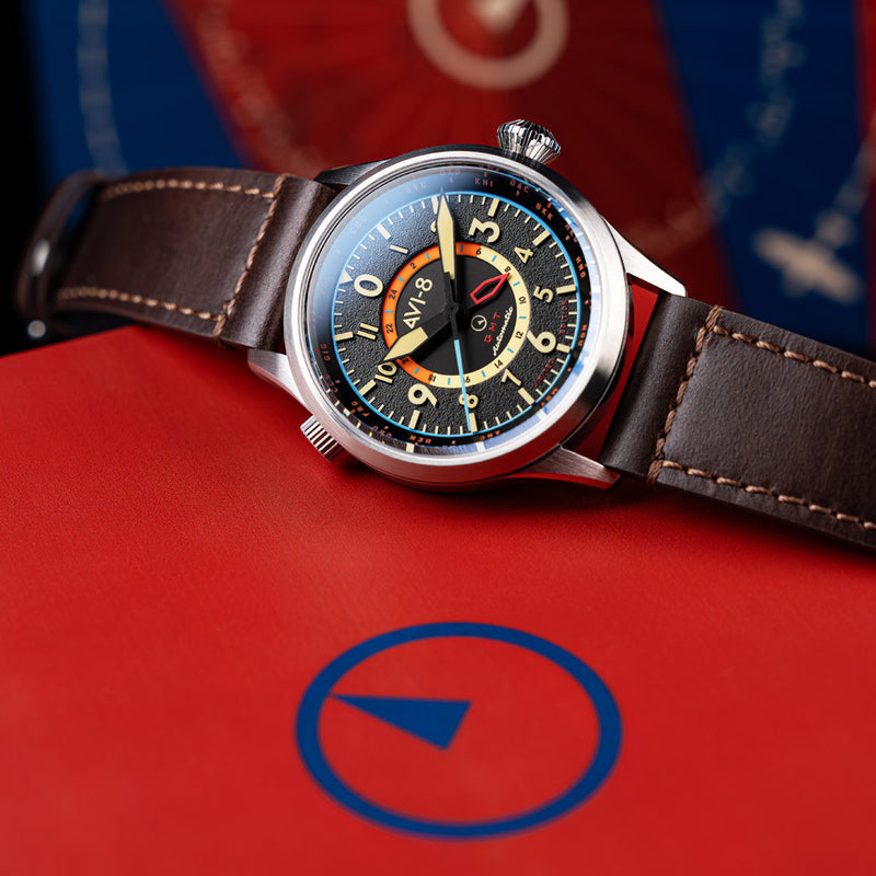 AVI-8 x Islander Limited Edition Flyboy Wingman Worldtimer GMT #AV-4120-06