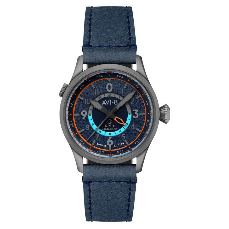 AVI-8 x Islander Limited Edition Flyboy Wingman Worldtimer GMT #AV-4120-07