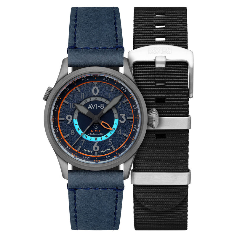 AVI-8 x Islander Limited Edition Flyboy Wingman Worldtimer GMT #AV-4120-07