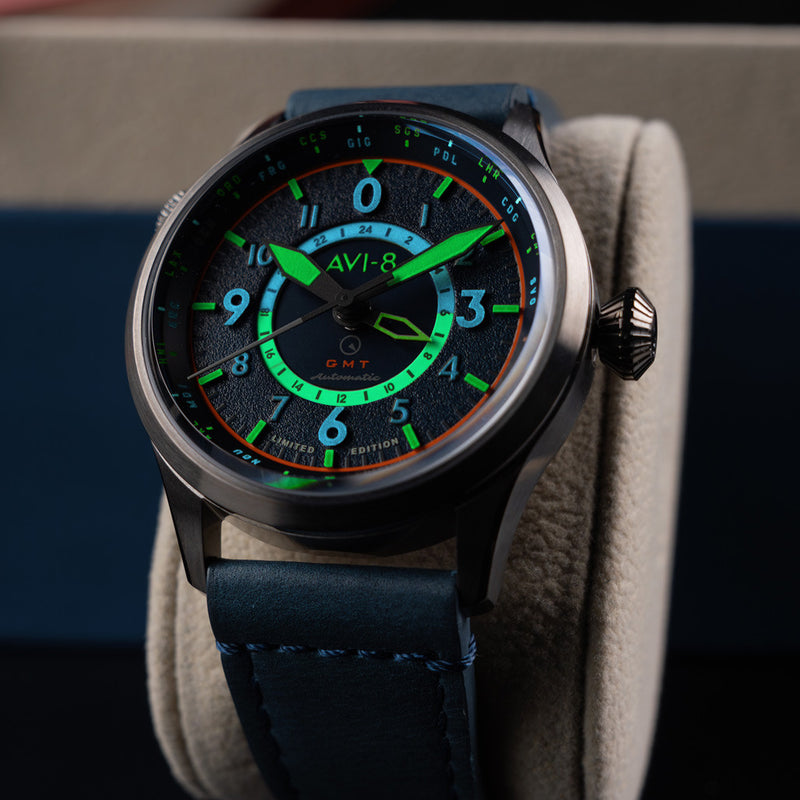 AVI-8 x Islander Limited Edition Flyboy Wingman Worldtimer GMT #AV-4120-07