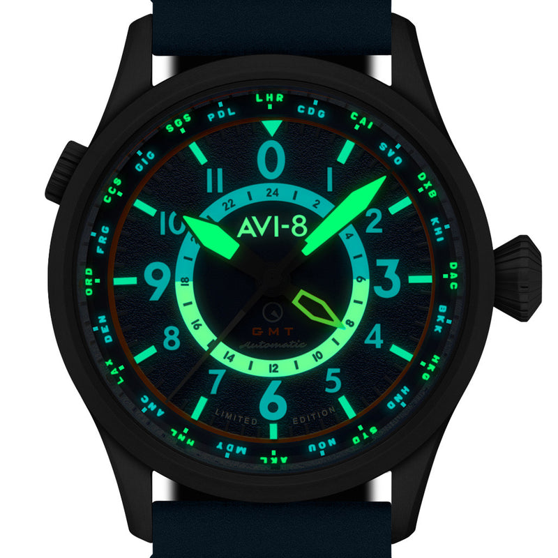 AVI-8 x Islander Limited Edition Flyboy Wingman Worldtimer GMT #AV-4120-07