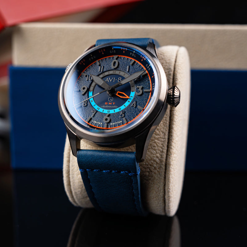 AVI-8 x Islander Limited Edition Flyboy Wingman Worldtimer GMT #AV-4120-07