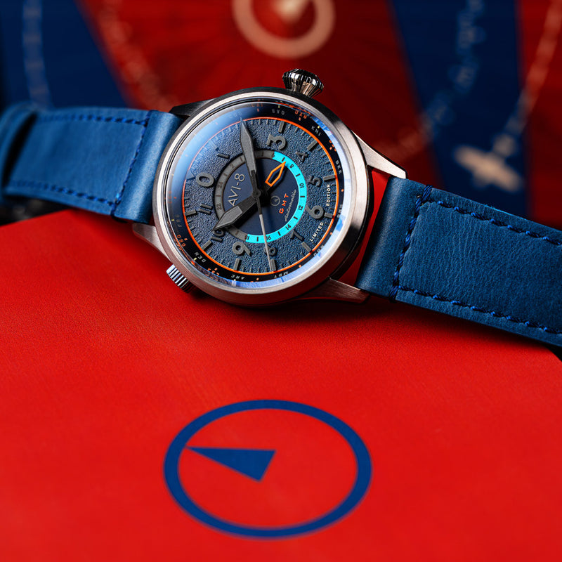 AVI-8 x Islander Limited Edition Flyboy Wingman Worldtimer GMT #AV-4120-07