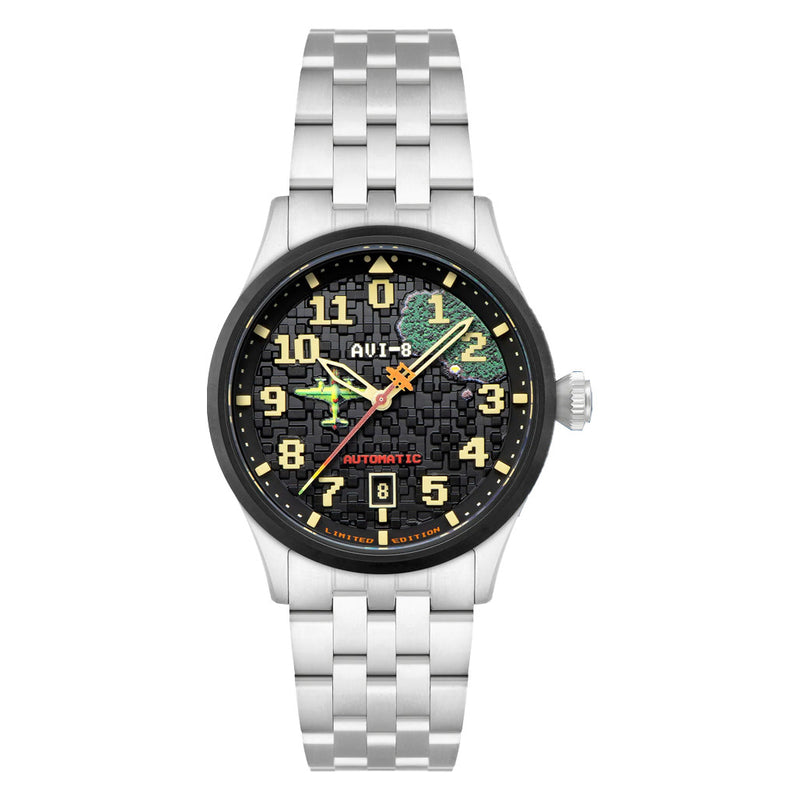 AVI-8 FLYBOY Capcom 1942 Automatic Pixel LE Silver Ace #AV-4121-11