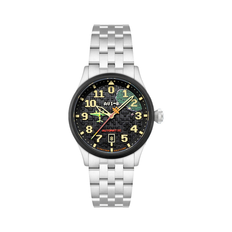 AVI-8 FLYBOY Capcom 1942 Automatic Pixel LE Silver Ace #AV-4121-11
