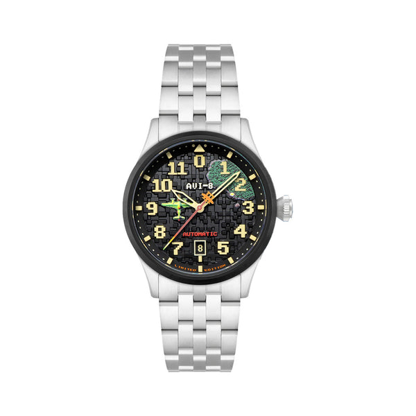 AVI-8 FLYBOY Capcom 1942 Automatic Pixel LE Silver Ace #AV-4121-11