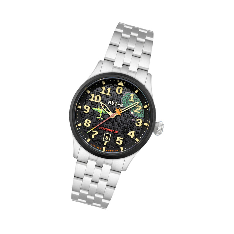 AVI-8 FLYBOY Capcom 1942 Automatic Pixel LE Silver Ace #AV-4121-11