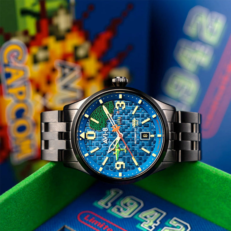 AVI-8  FLYBOY Capcom 1942 Automatic Pixel LE Gunmetal Ace #AV-4121-22