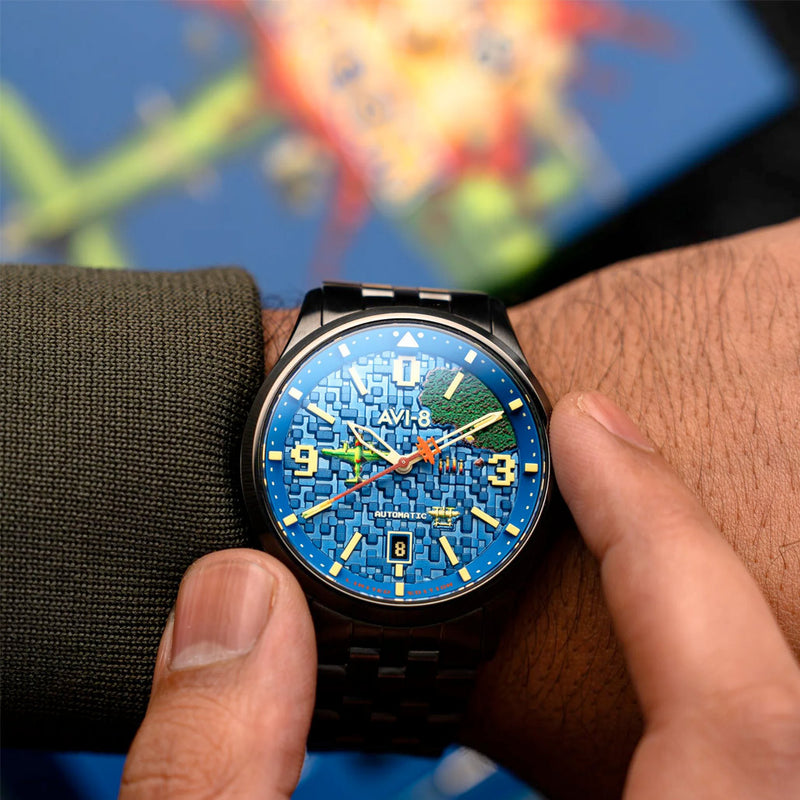 AVI-8  FLYBOY Capcom 1942 Automatic Pixel LE Gunmetal Ace #AV-4121-22