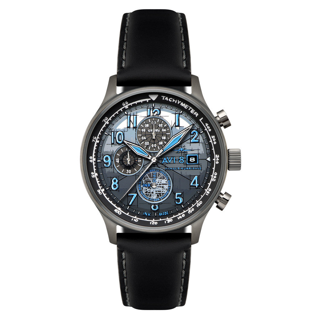 AVI-8 Hawker Hurricane Inkdial Chronograph Limited Edition #AV