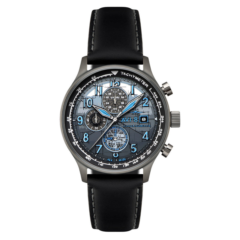 AVI-8  Hawker Hurricane Inkdial Chronograph Limited Edition #AV-4123-01