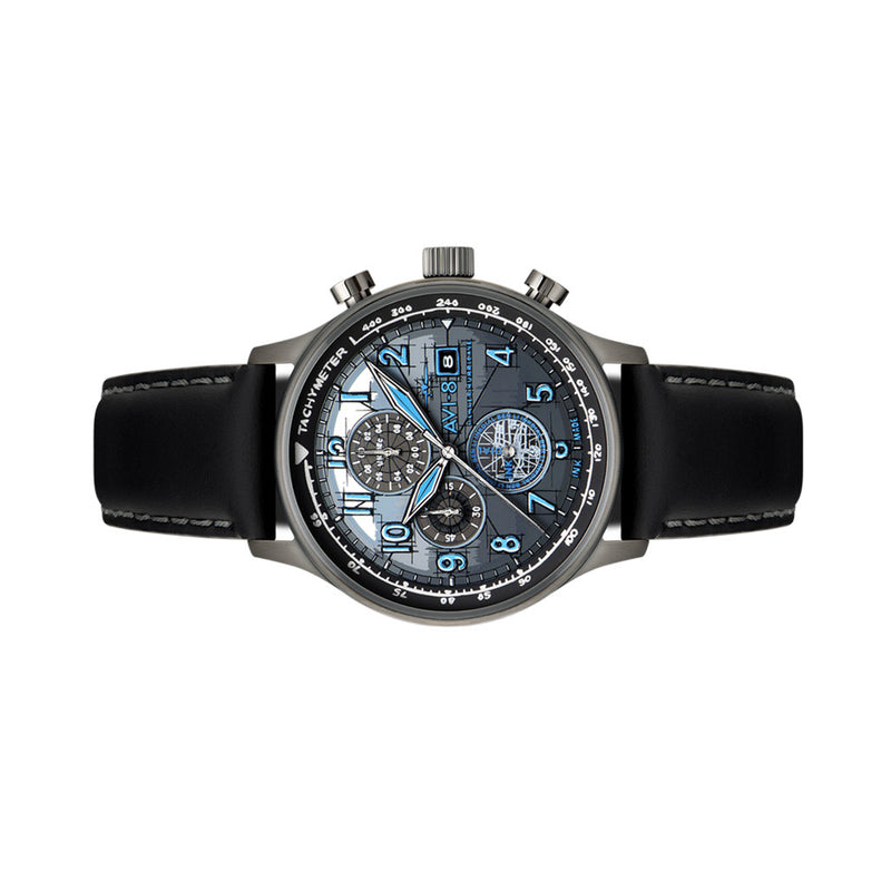 AVI-8  Hawker Hurricane Inkdial Chronograph Limited Edition #AV-4123-01