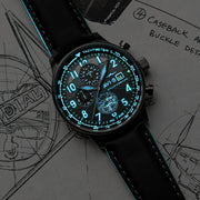 AVI-8  Hawker Hurricane Inkdial Chronograph Limited Edition #AV-4123-01