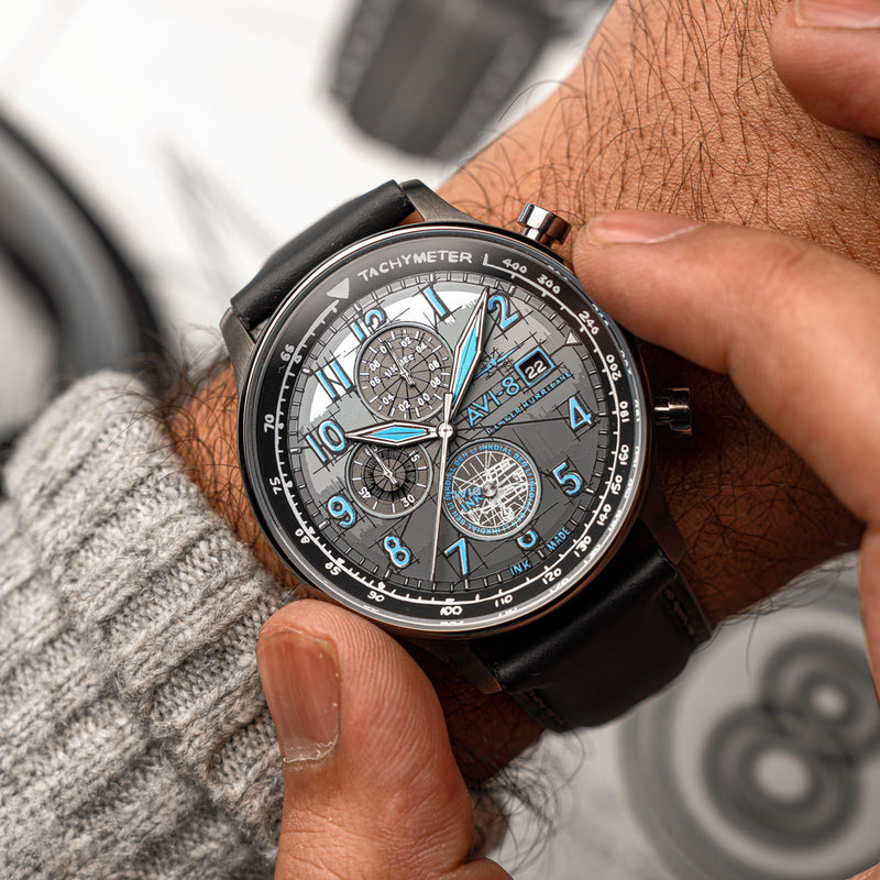 AVI-8  Hawker Hurricane Inkdial Chronograph Limited Edition #AV-4123-01