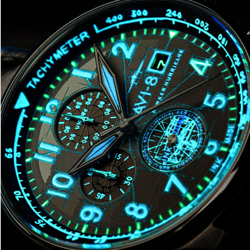 AVI-8  Hawker Hurricane Inkdial Chronograph Limited Edition #AV-4123-01