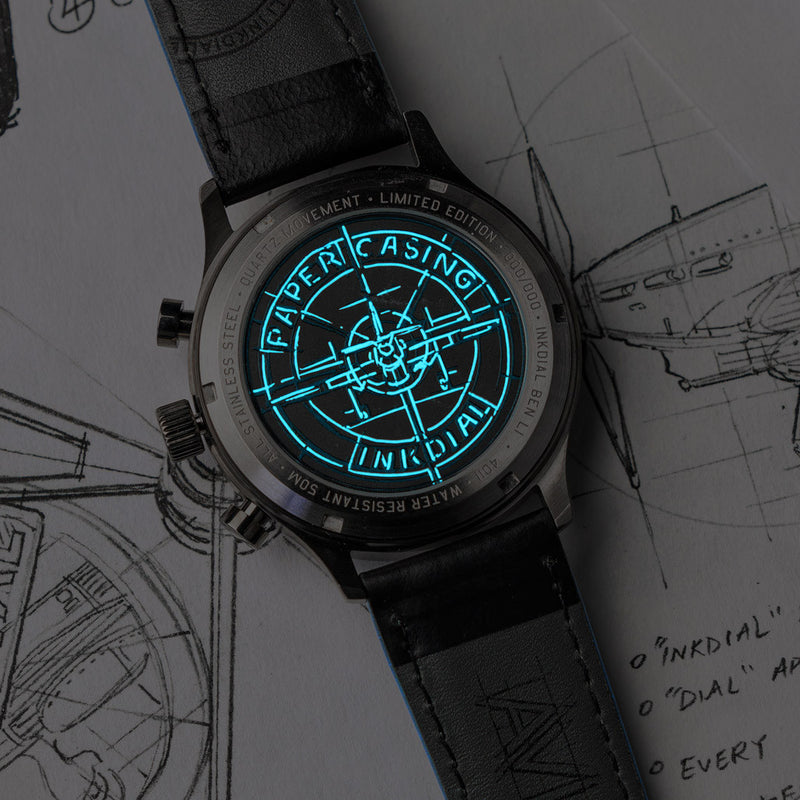 AVI-8  Hawker Hurricane Inkdial Chronograph Limited Edition #AV-4123-01
