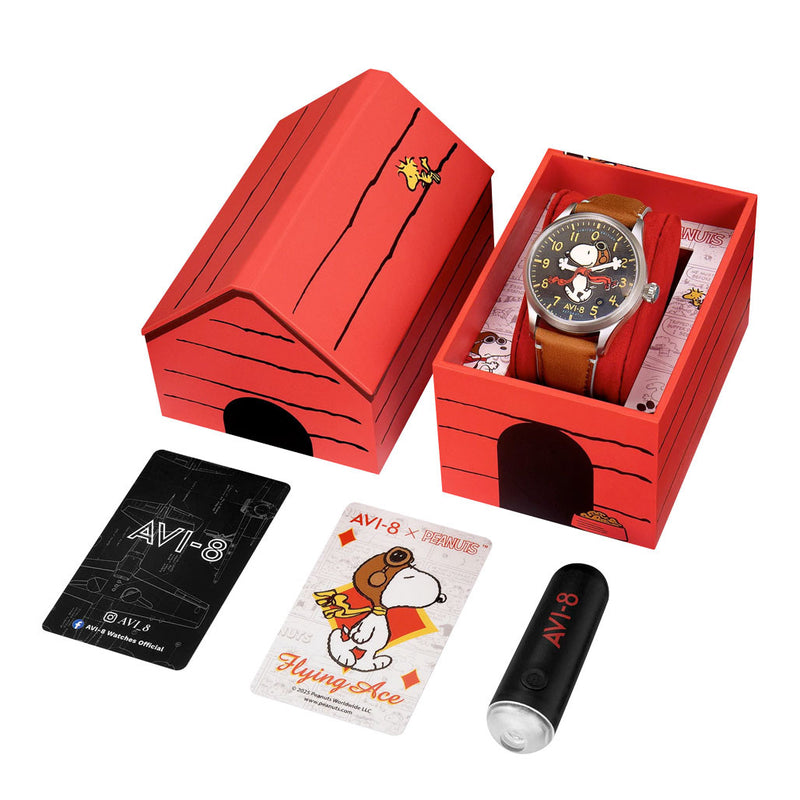 AVI-8 x Peanuts Flyboy Engineer Automatic Snoopy Flying Ace #AV-4133-03